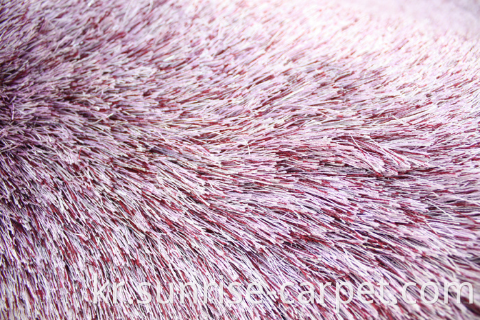 Polyester Shaggy Rug Long Pile Mix Color